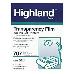 MMM707 - Clear Transparency Film for Ink Jet Printers