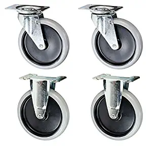 Rubbermaid Replacement Cart Casters - 5" Non-marking Wheel 4400, 4500 Series Set of 4