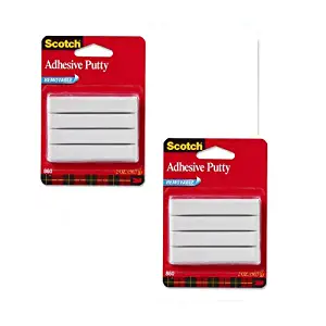 3m 860 2 Oz Scotch Removable Adhesive Putty(pack of 2)