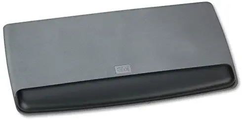 3M Gel Professional ll Series Keyboard Wrist Rest, Black/Metallic Gray