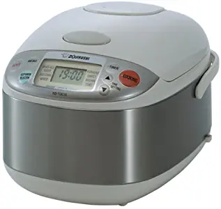 Zojirushi NS-TGC10 Micom 5-1/2-Cup Rice Cooker and Warmer, Stainless Steel