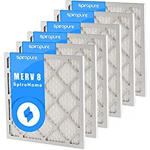 SpiroPure 17.5X21X1 MERV 8 Geothermal Air Filters - Made in USA (6 Pack)