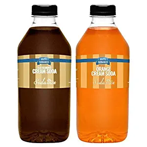 Ralph's 32oz (Quart) TWO Pack Sparkling Water Soda Maker Flavors Syrup | Orange Cream Soda | Cream Soda | Sodamix