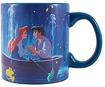 Silver Buffalo DP124834V Disney Princess Ariel Kiss the Girl Heat Reveal Ceramic Mug, 20 oz