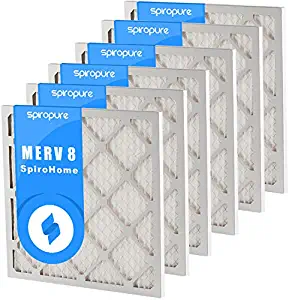 SpiroPure 17.5X23.5X1 MERV 8 Geothermal Air Filters - Made in USA (6 Pack)