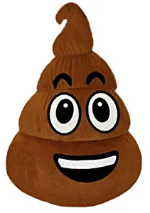 ToySource Steamer The Turd 11.5 in Plush Collectible Toy with Smiling Face Plush Turd Collectible, Dark Brown