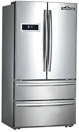 Thor Kitchen Thorkitchen HRF3601F Cabinet Depth French Door Refrigerator, Ice Maker, 36", Stainless Steel