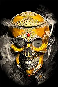 Full Square Drill 5D DIY Diamond Painting Skull Admiral 3D Embroidery Cross Stitch Mosaic Rhinestone Halloween Decor Gift,40x50CM(15.75x19.69inch)