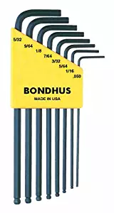 Bondhus 10932 Set of 8 Balldriver L-wrenches, sizes .050-5/32"