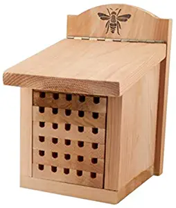 Woodlink 28552 Heavy Duty Cedar Mason Bee, Small Insect House, 9.5