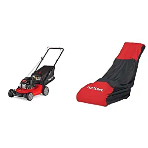 Craftsman M105 140cc 21-Inch 3-in-1 Gas Powered Push Lawn Mower with Bagger and Lawn Mower Cover