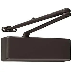 Extra Heavy Duty Commercial Door Closer, Surface Mounted, Dark Bronze, ANSI/BHMA Grade 1, Cast Iron, UL & ADA Compliant, by Lawrence Hardware LH8016