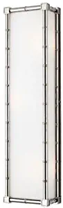 Robert Abbey S761 Sconces with Frosted White Glass Shades, Polished Nickel Finish