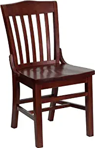 Flash Furniture HERCULES Series School House Back Mahogany Wood Restaurant Chair