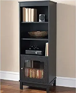 Audio Video Pier Free Standing Media Cabinet (Black Oak)