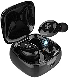 Bluetooth Headphones, XINBAOHONG Wireless Mini Sports Earphones in Ear Headset Built-in Microphone and Noise Canceling Sweat Proof Earbuds with Charging Case for Most Smartphone