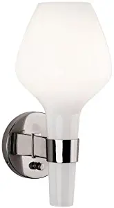 Robert Abbey WH735 Sconces with White Cased Glass Shades, Polished Nickel Finish