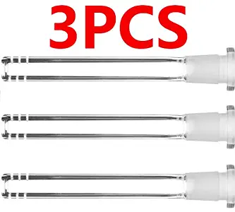 Somaki 3PCS 18mm by 14mm Stem Clear Scientic Glass Tube Adapter (Full Length 4 inch)