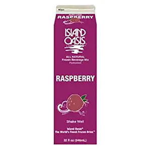Island Oasis Red Raspberry Beverage Mix, 32 Fluid Ounce -- 12 per case.