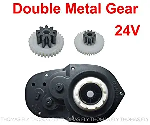 NSD 24V 18000RPM Gearbox for Power Wheels Small Axle Hole, RS550 24 Volt Electric Motor for Children Ride On Car Replacement Parts