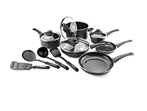 GreenLife Healthy Ceramic Non-Stick 14-Piece Soft Grip Cookware Set