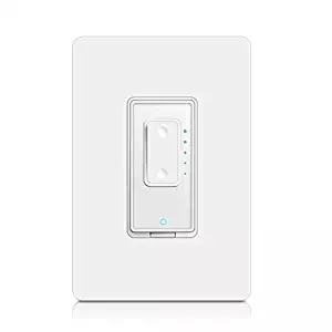 Smart Dimmer Switch by Martin Jerry | Mains Dimming (TRIAC) ONLY, Single Pole, works with Alexa as WiFi Light Switch Dimmer, Works with Google Assistant, No hub required [1 Pack]