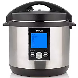 Zavor LUX LCD 8 Quart Programmable Electric Multi-Cooker: Pressure Cooker, Slow Cooker, Rice Cooker, Yogurt Maker, Steamer and more - Stainless Steel (ZSELL03)