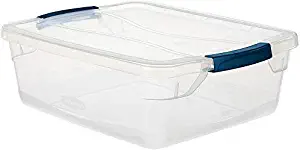 Rubbermaid Cleverstore Clear 16 QT Pack of 6 Stackable Plastic Storage Containers with Durable Latching Clear Lids