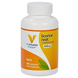 The Vitamin Shoppe Licorice Root 450MG, A Traditional Herb That Supports Digestion (100 Capsules)