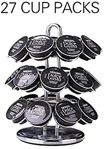 SCZS Coffee Pod Storage Carousel K-Cup Carousel Rotatable Coffee Pod Holder and Organizer 27 Cup Packs
