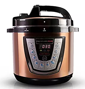 10-in-1 CopperTech PressurePro 6 Qt Pressure Cooker - Multi-Use Programmable Pressure Cooker, Slow Cooker, Rice Cooker, Steamer, Yogurt Maker, Sauté and Warmer - Copper