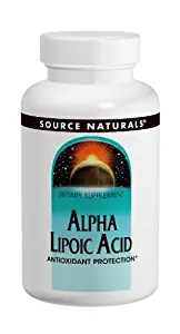 Source Naturals Alpha Lipoic Acid 600 mg Supports Healthy Sugar Metabolism, Liver Function & Energy Generation - 120 Capsules