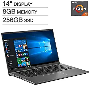 ASUS VivoBook F412DA 14" Laptop - AMD Ryzen 5 - 1080p 8GB DDR4 RAM 256GB SATA Solid State Drive Backlit Chiclet Keyboard