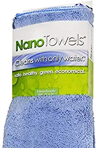 Life Miracle Nano Towels - Amazing Eco Fabric That Cleans Virtually Any Surface with Only Water. No More Paper Towels Or Toxic Chemicals. (14x14, Nano Blue)