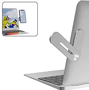 SUNTAIHO Side Mount Clip on Monitor Magnetic Laptop Stand with Phone Holder Computer Expansion Bracket for iPhone Smartphone Cellphone Fixed Flat and Slim Portable