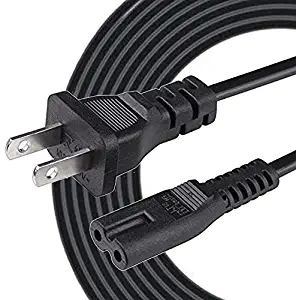 F1TP 10FT 2-Prong AC Power Cord 2 Pack, 10 feet Power Cable Plug for Vizio Samsung Toshiba Sony Panasonic LG Philips Viewsonic Dell Monitor Ps3 Xbox 360 Epson Printer, Apple TV and Power Supply